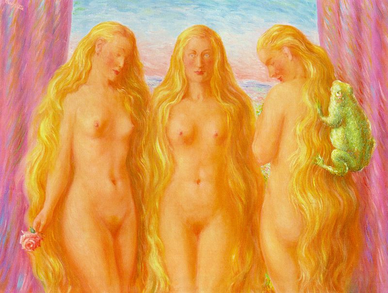 The Sea of Flames painting - Rene Magritte The Sea of Flames art painting